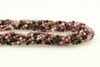 Tourmaline, Mix, Natural, Faceted Round, 4mm, One Strand