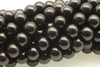 Sandalwood, Black, Natural, Smooth Round, 8mm