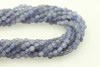 Tanzanite, Heated, Faceted Coin, 4mm, One Strand