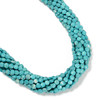 Turquoise, Green, Chinese, Stabilized, Faceted Coin, 4mm, One Strand