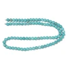 Turquoise, Green, Chinese, Stabilized, Faceted Coin, 4mm, One Strand