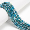 Apatite, Natural, Faceted Coin, 6mm, One Strand