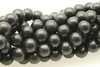 Shungite, Natural, Smooth Round Beads, 8mm