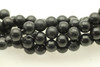 Shungite, Natural, Smooth Round Beads, 6mm