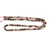 Tourmaline, Mixed, Natural, Faceted Coin, One 4mm Strand