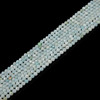 Amazonite, Natural, Faceted Round, One 3mm Strand