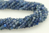 Kyanite, Stabilized, Faceted Round, 4mm, One Strand