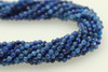 Kyanite, Stabilized, Faceted Round, 3mm, One Strand