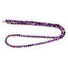 Charoite, Natural, Faceted Round, One 3mm Strand