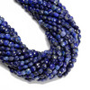 Lapis, Natural, Faceted Coin, 6mm, One Strand
