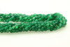 Agate, Green, Dyed, Faceted Coin, 6mm, One Strand