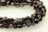 Garnet, Natural, Faceted Coin, 6mm, One Strand
