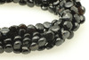 Agate, Black, Dyed and/or Heated, Faceted Coin, 6mm, One Strand