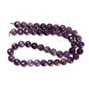Amethyst, Natural, Faceted Puffy Coin, One 8mm Strand