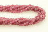 Tourmaline, Pink, Natural, Faceted Coin, 4mm, One Strand