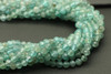 Apatite, Natural, Faceted Round, 4mm, One Strand