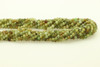 Garnet, Green, Natural, Faceted Round. 4mm, One Strand