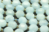 Aquamarine, Heated, Faceted Off Round, 10mm, One Strand