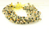 Rutilated Quartz, Yellow & Grey Mix, Natural, Smooth Round Beads, 6mm