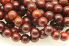 Sandalwood, Blood Red, Natural, Smooth Round, 8mm