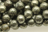 Pyrite, Natural, Faceted Round 4mm Strand