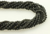 Obsidian, Black, Natural, Faceted Round, 2mm, One Strand