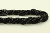 Tourmaline, Black, Natural, Faceted Cube, 4mm, One Strand
