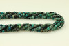 Chrysocolla, Azurite, Chinese, Natural, Faceted Cube, 4mm, One Strand
