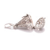 Cage, Crystal Drop, Silver Plated Metal Alloy, Pendant, 50x21.5mm