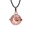 Cage, Round OHM, Copper Plated Metal Alloy, Pendant, 23x20mm