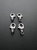 Lobster, Swivel Clasp, 18x10mm, Silver Plated Metal Alloy, 4 PCS