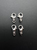 Lobster, Swivel Clasp, 14x7mm, Silver Plated Metal Alloy, 4 PCS