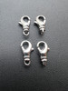 Lobster, Swivel Clasp, 14x7mm, Silver Plated Metal Alloy, 4 PCS