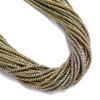 Gold Rainbow, Shiny, Hematite, Wavy Spacer, Manmade, One 4x1mm Strand