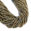 Gold Rainbow, Shiny, Hematite, Wavy Spacer, Manmade, One 6x1mm Strand