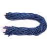 Blue, Matte, Hematite, Wavy Spacer, Manmade, One 4x1mm Strand