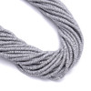 Silver, Matte, Hematite, Wavy Spacer, Manmade, One 4x1mm Strand