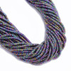 Purple Rainbow, Shiny, Hematite, Wavy Spacer, Manmade, One 4x1mm Strand