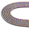 Purple Rainbow, Matte, Hematite, Wavy Spacer, Manmade, One 4x1mm Strand