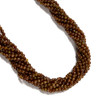 Garnet, Brown, Natural, Smooth Round, 4mm, One Strand