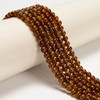 Garnet, Brown, Natural, Smooth Round, One Strand