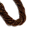 Garnet, Brown, Natural, Smooth Round, 6mm, One Strand