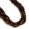Garnet, Brown, Natural, Smooth Round, 8mm, One Strand