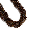 Garnet, Brown, Natural, Smooth Round, 10mm, One Strand