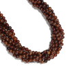 Garnet, Orange, Natural, Smooth Round, 6mm, One Strand
