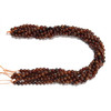 Garnet, Orange, Natural, Smooth Round, 6mm, One Strand