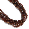 Garnet, Orange, Natural, Smooth Round, 8mm, One Strand
