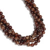 Garnet, Orange, Natural, Smooth Round, 8mm, One Strand