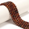 Garnet, Orange, Natural, Smooth Round, 6mm, One Strand