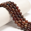 Garnet, Orange, Natural, Smooth Round, 8mm, One Strand